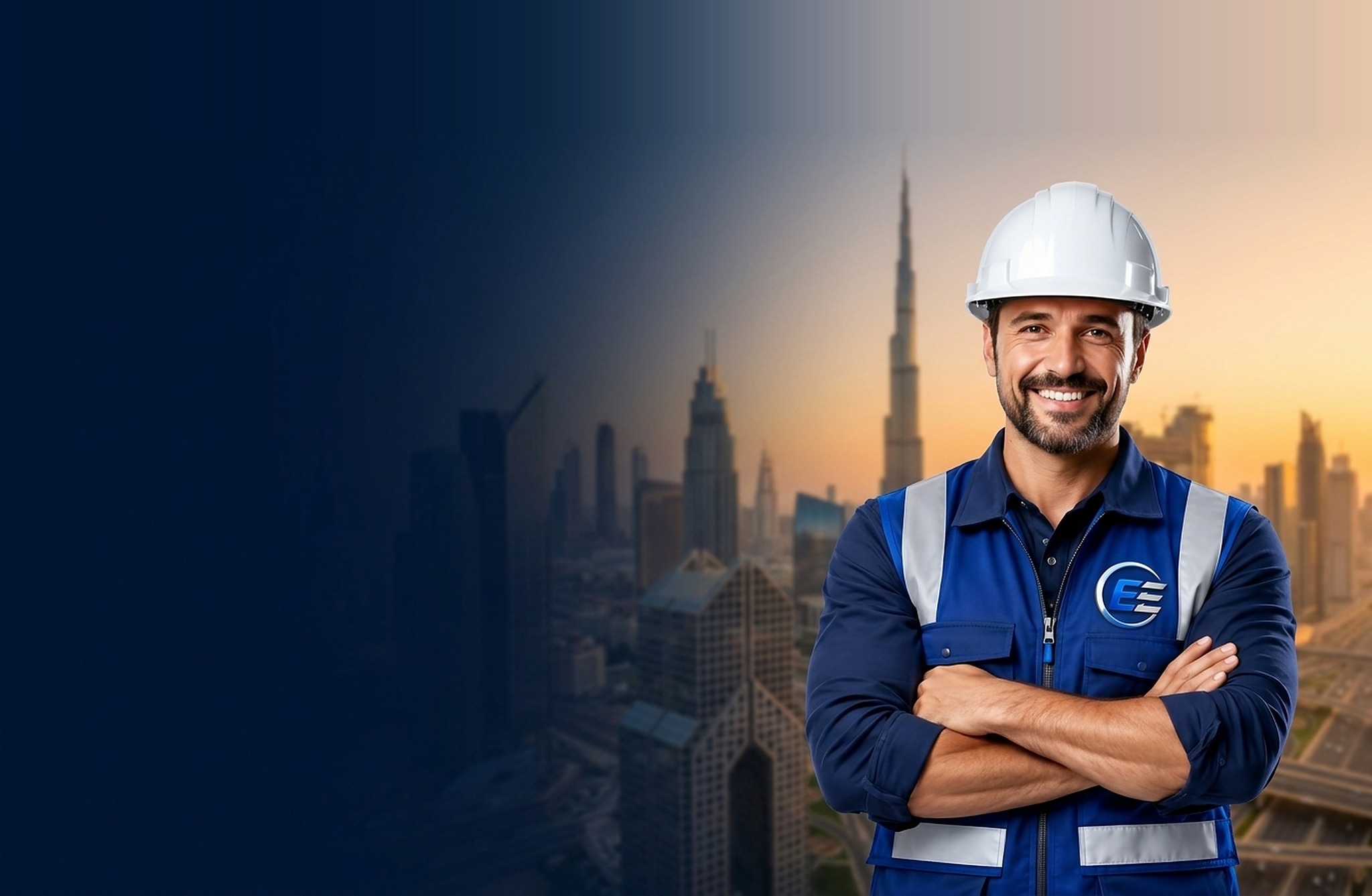 Euro Edge Technical Services Engineer Overlooking Dubai Skyline